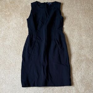Lands' End Classic Black Midi Dress 8